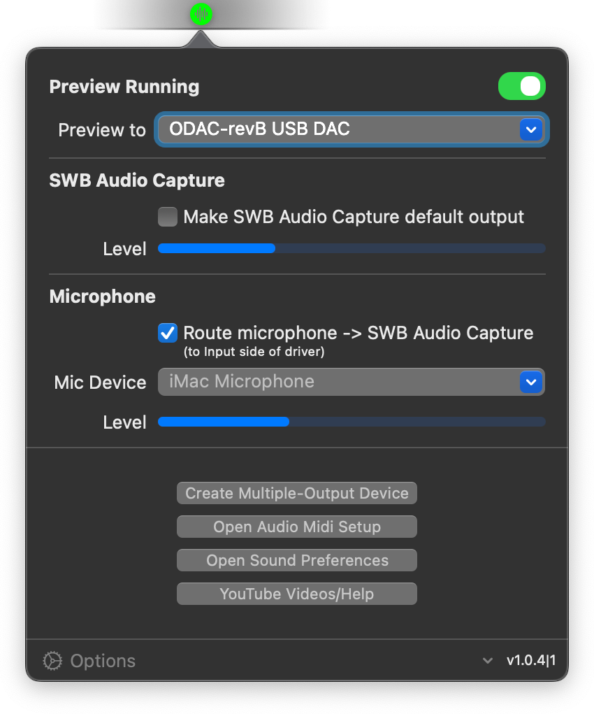 SWB Audio interface